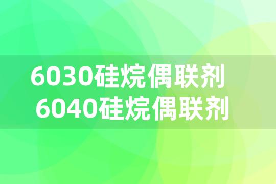 6030硅烷偶联剂 6040硅烷偶联剂