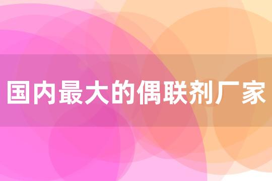 国内最大的偶联剂厂家