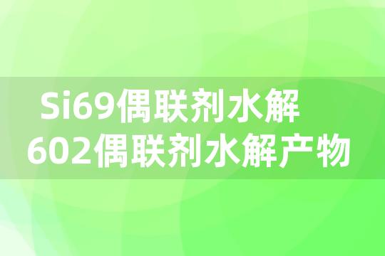 Si69偶联剂水解 602偶联剂水解产物